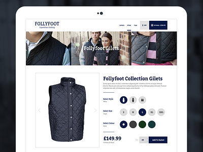 Follyfoot - Product Page design eccemedia ecommerce product responsive tablet ui ux website