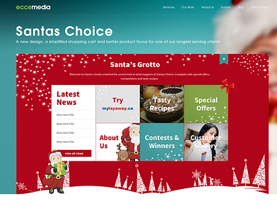 Santas Choice casestudy design eccemedia portfolio responsive website