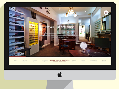 Roger Pope design eccemedia glasses opticians responsive website