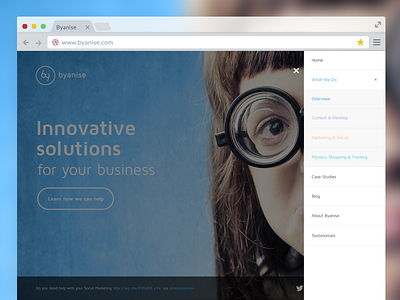 Off-Canvas Navigation blue design eccemedia off canvas responsive ui ux website