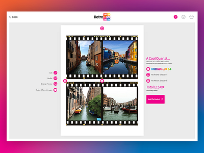 RetroLab - Preview app canvas design edit instagram photo preview print responsive ui ux web