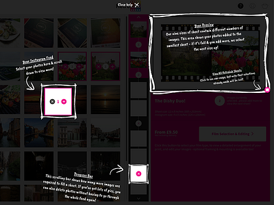 RetroLab - Help Overlays app canvas design help instagram photo preview print responsive ui ux web