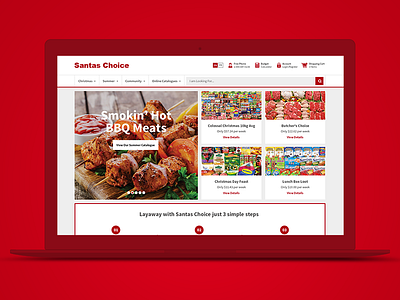 Santas Choice christmas design ecommerce layaway responsive ui ux web