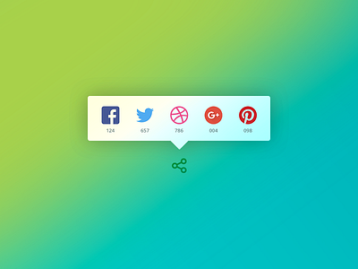 Daily UI #010 - Social Share app daily ui eccemedia facebook google pintrest share social twitter ui ux web