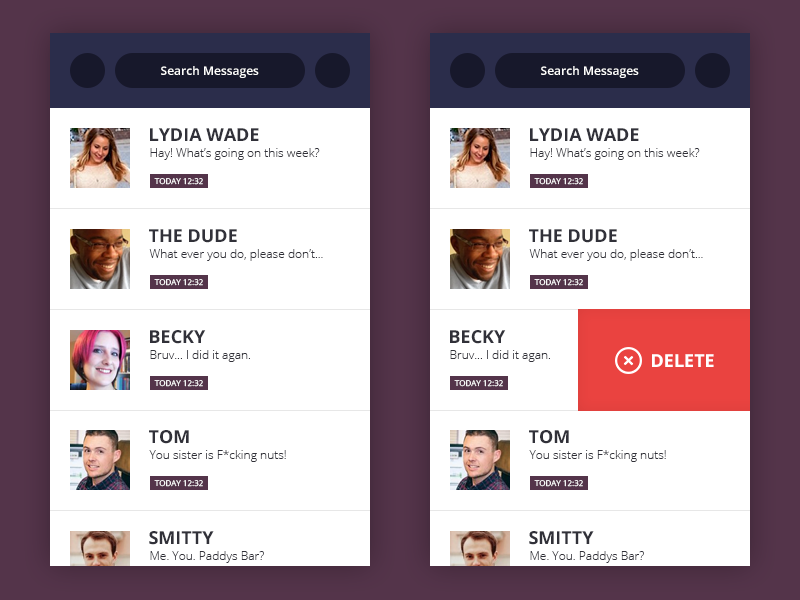 Daily UI #013 - Direct Messaging direct message chat chat app ux web eccemedia daily ui ui app