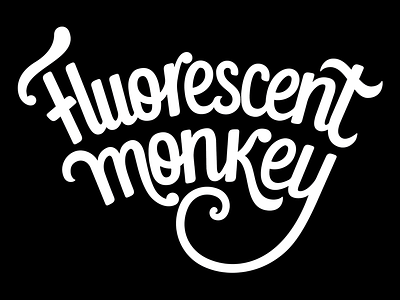 Fluorescent Monkey, final logo custom type logo logo typography
