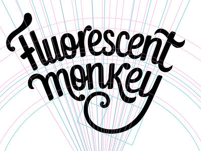 Fluorescent Monkey, process view custom type logo logo typography
