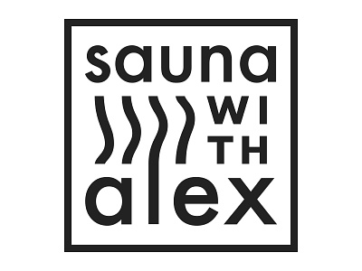 Sauna With Alex logo design design logo logotype typography