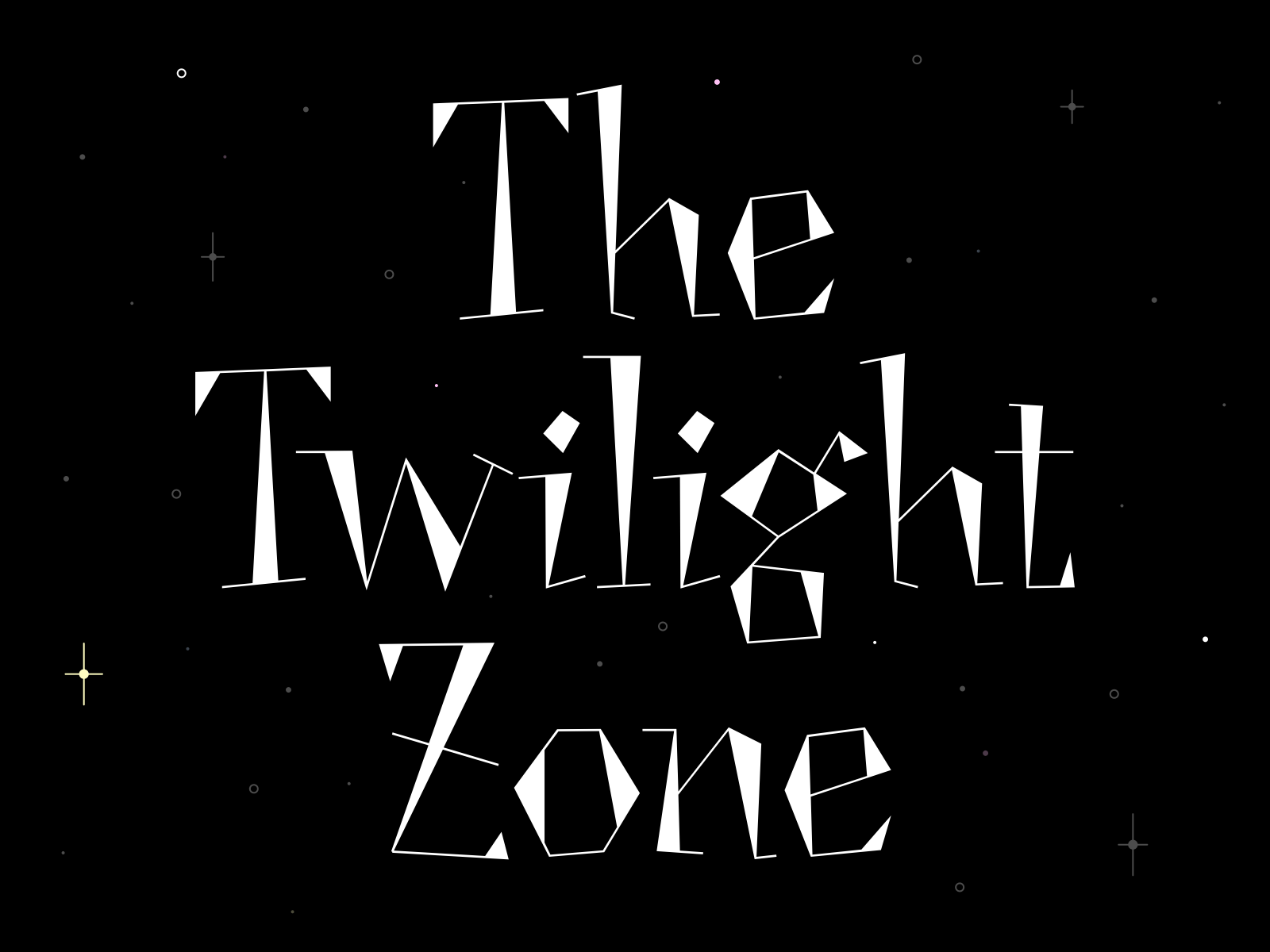 The Twilight Zone | Type Design custom type logo halloween spooky twilight zone type design typography