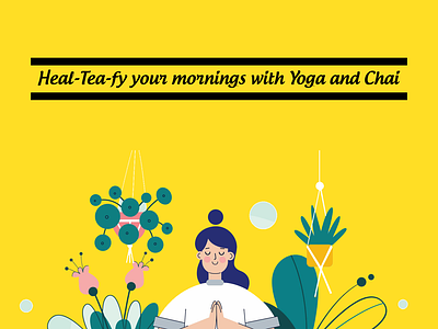 Heal-Tea morning cha design graphic design illustration tea vector