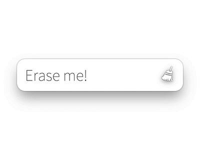 Sweep erase text input w/ react-spring [code] animation code codesandbox erase flat skeumorphic ui ux web white