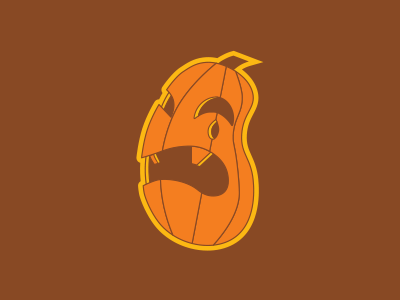 BOOhoo brown halloween illustration orange pumpkin sad stylized yellow