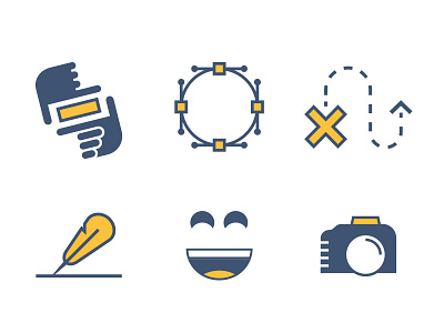 Personal Brand Icons - General Creative art direction geometric graphic design icon icon design lighthearted linework minimal