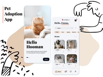 Pet Adoption App | UI Design (Part 1) app design ui ux