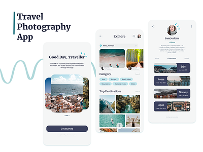 Travel Photography Community App | UI Design (Part 1) app design ui ux