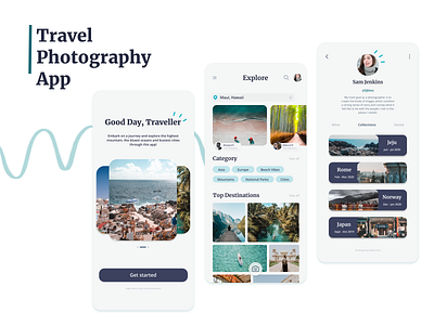 Travel Photography Community App | UI Design (Part 1)