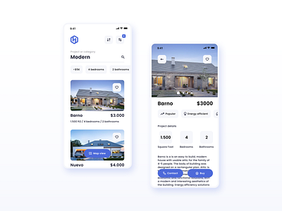 Homly | ready-made house projects | UI concept