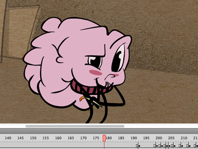 Puking Brain animation brain puke character design
