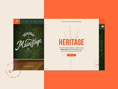 Mainstage Dispensary - Homepage Website Design Concept 🌱 branding creative design dispensary graphic desgin product design typogaphy ui web web design