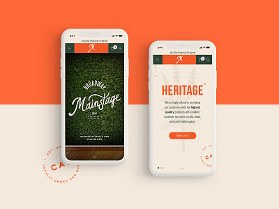 Mainstage Dispensary - Mobile Website Design Concept 🌱 branding creative design dispensary graphic desgin mobile design mockup design typogaphy ui web web design