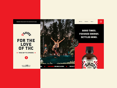 S*Shots - Homepage Website Design Concept 🔴 branding creative design graphic desgin product design red thc typogaphy ui web web design