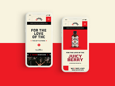 S*Shots - Mobile Website Design Concept 🔴 branding creative design graphic desgin minimal mockup design product design red thc typogaphy ui web web design