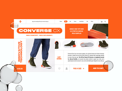 Converse CX - Website Design Concept 👟 branding creative design graphic desgin ui web web design