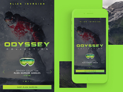 Odyssey Collection Website Design branding creative design graphic desgin mobile design mockup design product design snowboarding typogaphy ui web web design