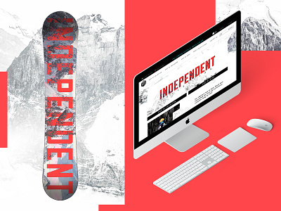 Independent Collection Website Design branding creative design graphic desgin mockup design product design snowboarding typogaphy ui web web design