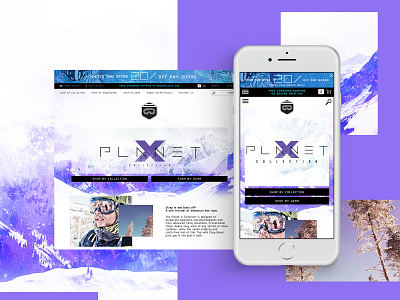 Planet X Collection Website Design branding creative design graphic desgin mobile design mockup design snowboarding typogaphy ui web web design