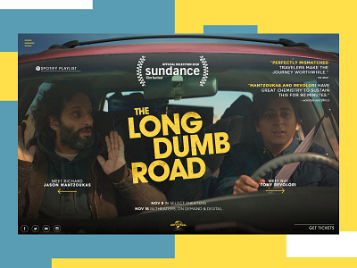The Long Dumb Road Website Redesign branding creative design entertainment graphic desgin movie typogaphy ui web web design