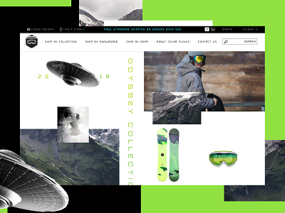 Odyssey Collection Website Design branding creative design graphic desgin snowboarding typogaphy ui web web design