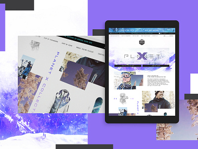 Planet X Collection Website Design branding creative design graphic desgin mockup design snowboarding typogaphy ui web web design