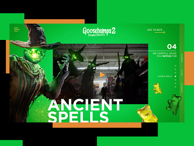 Goosebumps 2 Website Redesign branding creative design entertainment graphic desgin movie typogaphy ui web web design