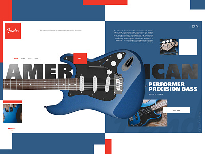 Fender Website Design Concept branding creative design fender graphic desgin guitar music product design typogaphy ui web web design
