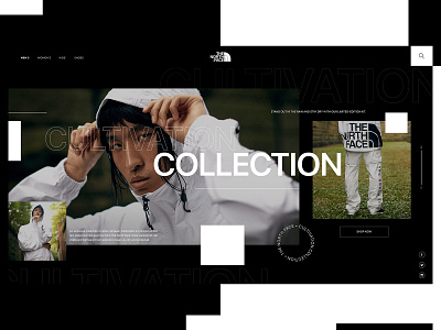 North Face Cultivation Collection Website Design Concept branding clothing brand creative design graphic desgin north face product design typogaphy ui web web design