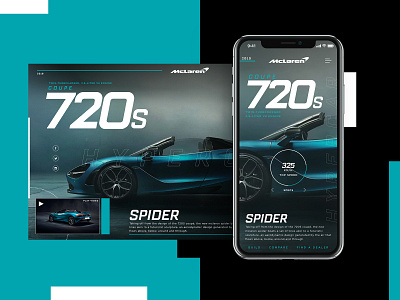 McLaren 720s Spider Website Design Concept branding car creative design graphic desgin mobile design product design typogaphy ui web web design
