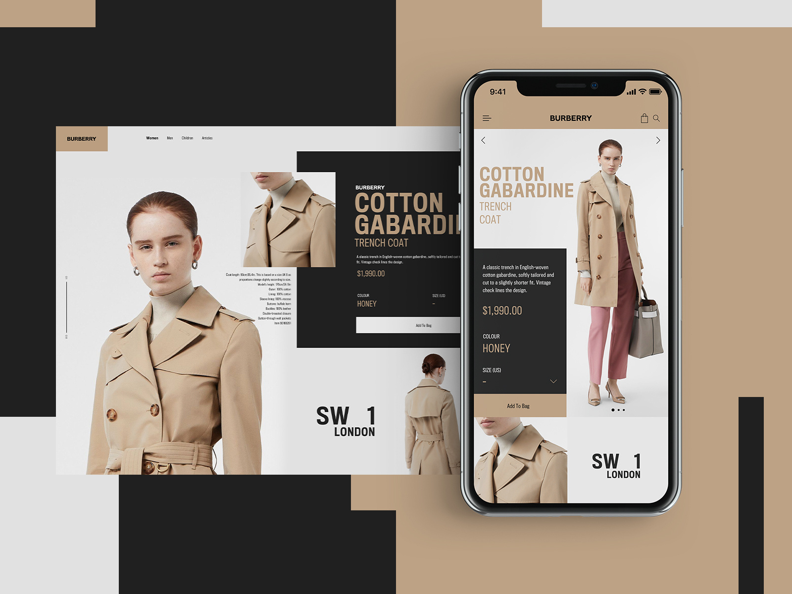 Burberry Website Design Concept by gauge on Dribbble