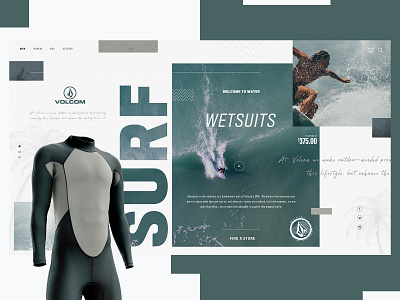 Volcom Surf Website Design Concept branding creative design graphic desgin product design surf typogaphy ui volcom web web design