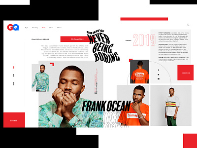 GQ Website Design Concept branding creative design editorial gq graphic desgin typogaphy ui web web design