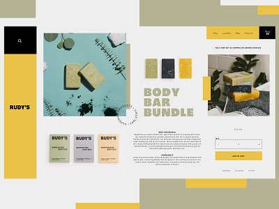 Rudy's Barbershop Website Design Concept branding creative design graphic desgin product design typogaphy ui web web design
