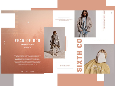 Fear Of God Sixth Collection Website Design Concept