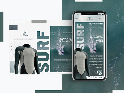 Volcom Surf Website Design Concept branding creative design graphic desgin mobile design mockup design product design surf typogaphy ui volcom web web design