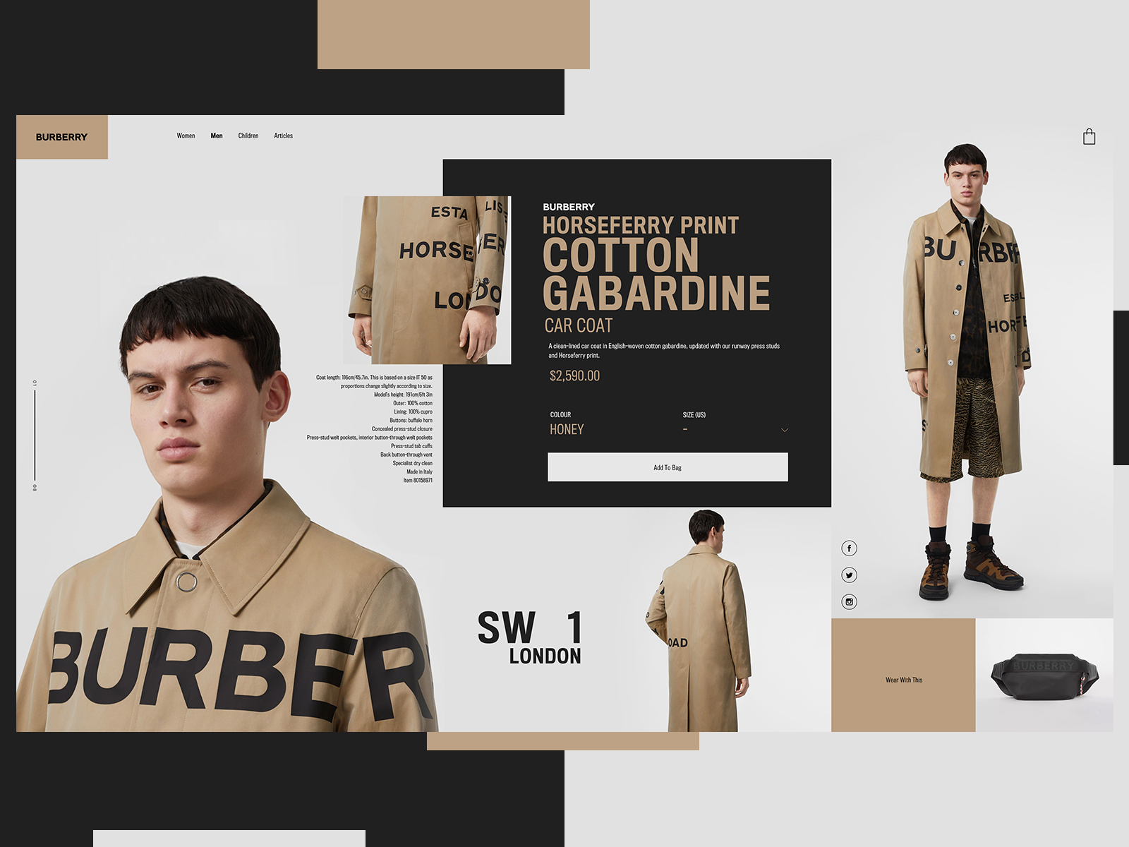 Burberry Website Design Concept by gauge on Dribbble