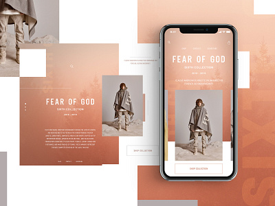 Fear Of God Sixth Collection Website Design Concept branding clothing brand clothing design creative design graphic desgin mobile design mockup design product design typogaphy ui web web design