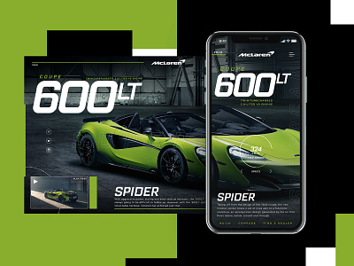 McLaren 600LT Spider Website Design Concept