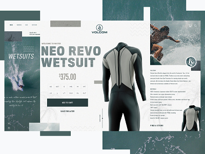 Volcom Surf Website Design Concept