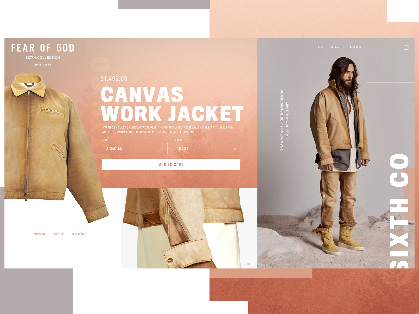 Fear Of God Sixth Collection Website Design Concept by gauge on