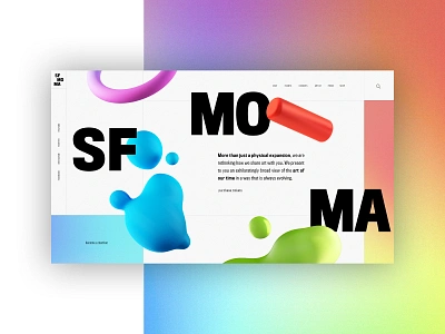 SF MOMA - Homepage Website Design Concept 🎨 branding creative design graphic desgin moma museum san francisco typogaphy ui web web design