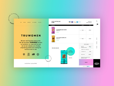 Truwomen - Shopping Cart Design Concept 🍪 branding cart creative design graphic desgin product product design typogaphy ui web web design